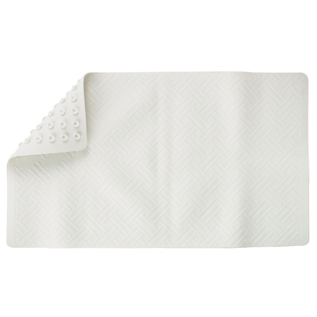 Living Accents Living Accents 28 in. L X 16 in. W White Thermo Plastic Elastomer Bath Mat Latex Free MB3212-WHITE